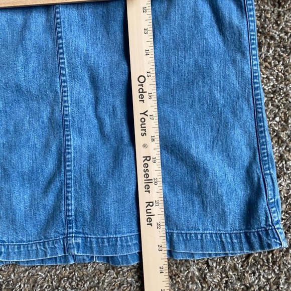 SKYDYED Denim Shirt Womens Medium Blue Jean Snap Button Up Long Sleeve Cowgirl - Picture 10 of 12